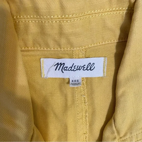 Madewell XXS Yellow Denim Short Sleeve Jumpsuit - Picture 7 of 14